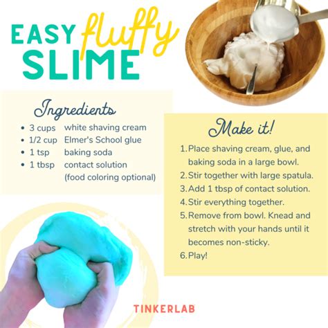 Slime Recipe With Glue Contact Solution And Baking Soda | Deporecipe.co