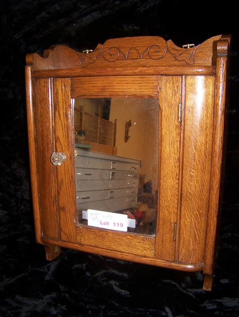 Antique Oak Medicine cabinet