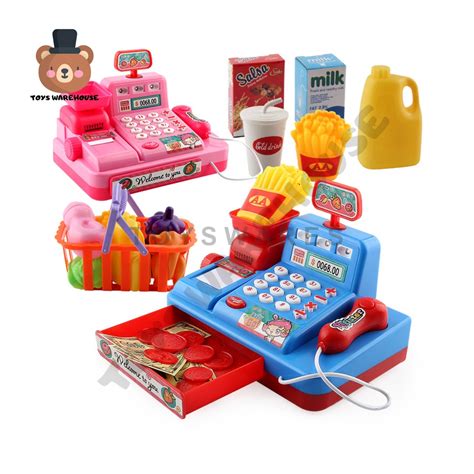 Kids Supermarket Cash Register Pretend Play Set