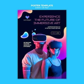 Free PSD | Vr event poster design template