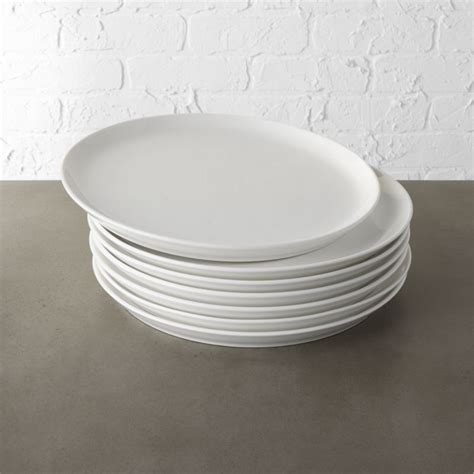 Contact White Dinner Plates Set of 8 + Reviews | CB2