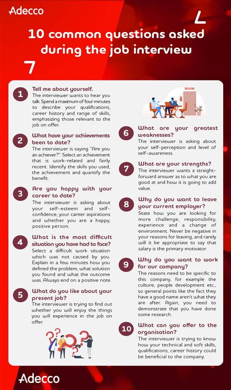 10 common questions asked during the job interview