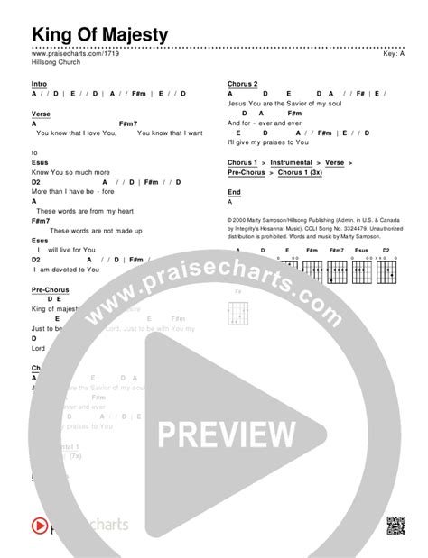 King Of Majesty Chords PDF (Hillsong Worship) - PraiseCharts