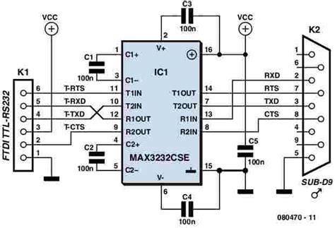 USB port to RS232 port Converter