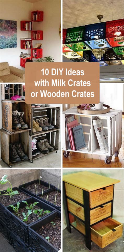 DIY Ideas With Milk Crates or Wooden Crates