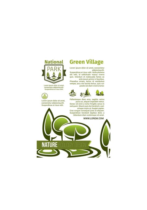 Green parks landscape design vector poster 13061754 Vector Art at Vecteezy