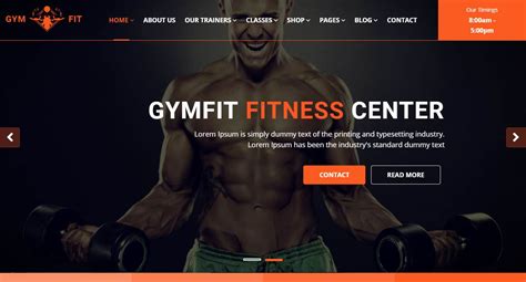 Gym Website Templates - prntbl.concejomunicipaldechinu.gov.co