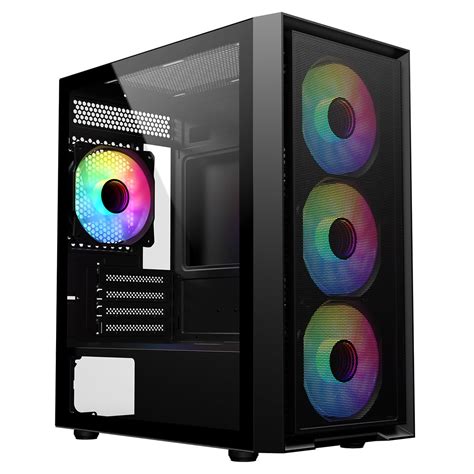 Buy CiT Luna Airflow Micro-ATX PC Gaming Case M/ATX with Mesh Front ...