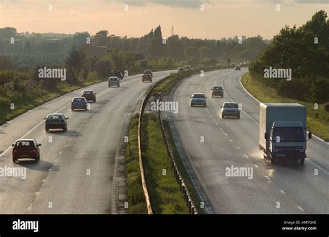 Traffic on M2 motorway Stock Photo - Alamy