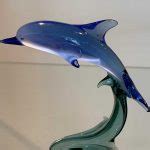Verrerie d’art marine - Sculpture décorative dauphin -Art Verrier
