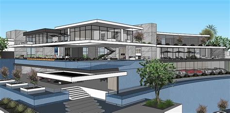 50,000 Square Foot Proposed Modern Mega Mansion In Beverly Hills, CA | Homes of the Rich