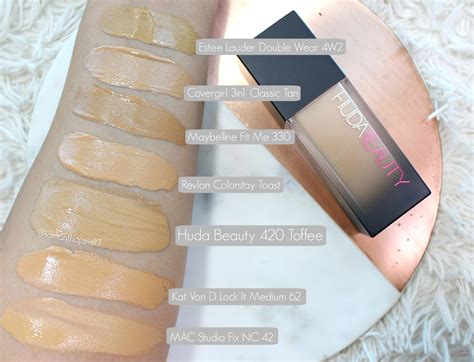 Samantha Jane: Huda Beauty Faux Filter Foundation Shade Comparisons 420 Toffee