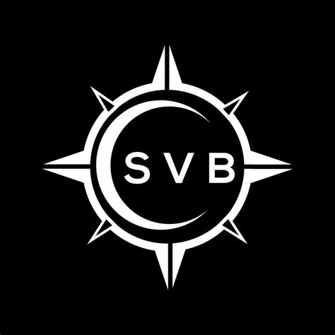 SVB abstract technology logo design on Black background. SVB creative ...