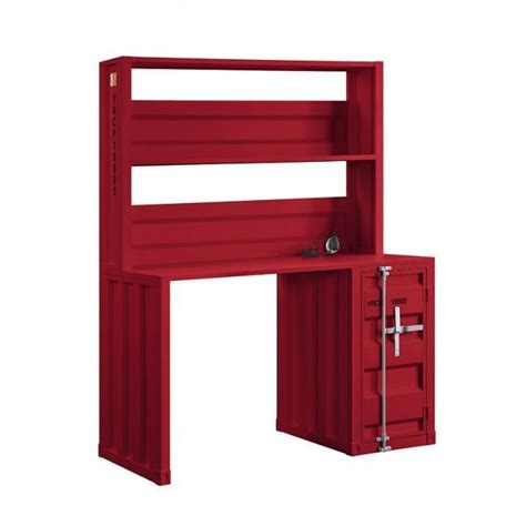 Cargo Youth Desk W/ Hutch (Red) Acme Furniture | Furniture Cart