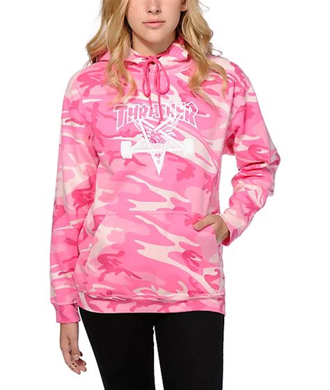 Thrasher Pink Camo Hoodie | Zumiez