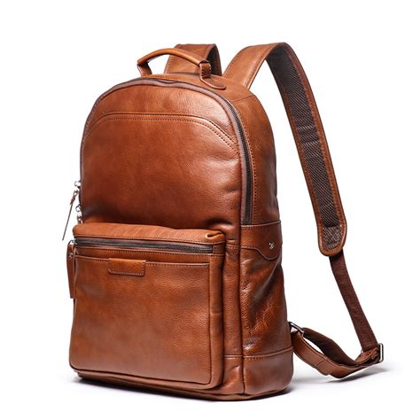 Full Grain Leather Backpack, Men Travel Backpack LJ 88120 | MoshiLeatherBag - Handmade Leather ...