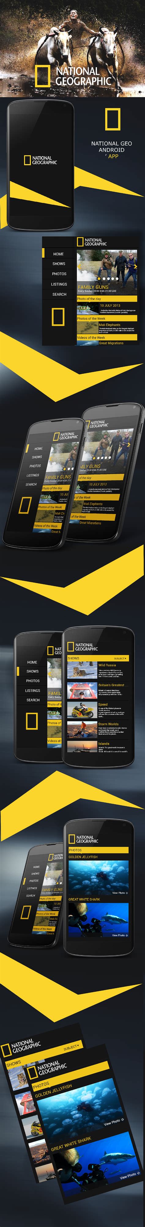 National Geographic Android App on Behance