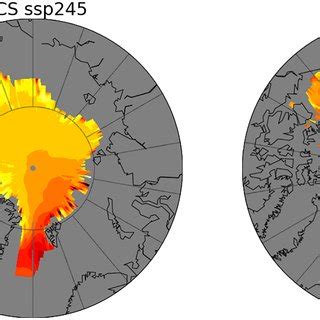 The climatological mean Atlantic water core temperature (AWCT in °C ...