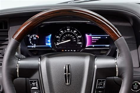 2015 Lincoln Navigator dashboard includes an analog/digital hybrid. Picture fr Lincoln Motor ...