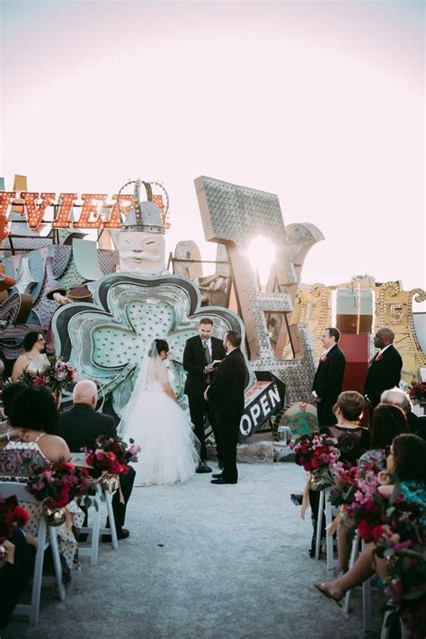 This Neon Museum wedding is as fun and quirky as it gets. JamieY Photography was there to docu ...