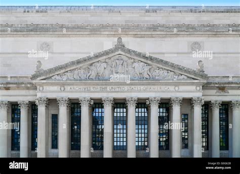 National Archives Building Facade Stock Photo - Alamy