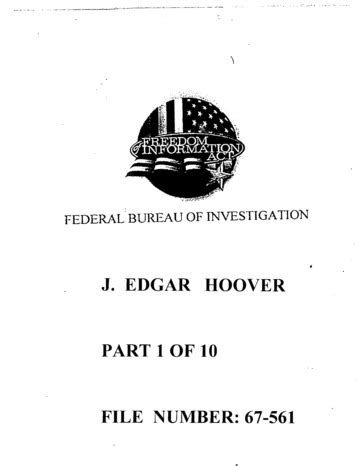 Hoover, J. Edgar FBI Personnel File : Free Download, Borrow, and ...