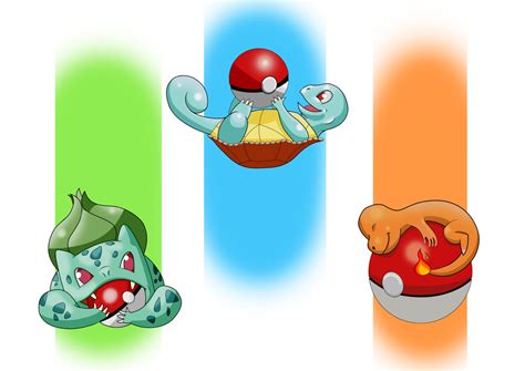 Pokemon Starter Trio by BigToothfairy on DeviantArt