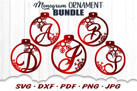 Monogram Christmas Ornament SVG