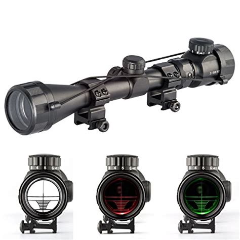 Aukmont 3-9X40 Red & Green Rifle Airgun Scope Night Vision Scopes ...