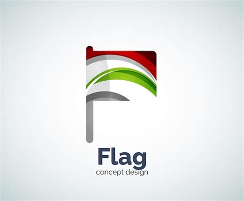 Premium Vector | Vector flag logo template