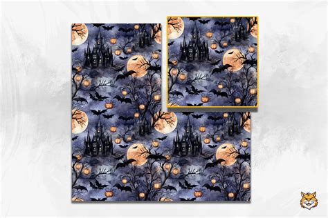 Full Moon Bats Seamless Pattern 3 Graphic by Meow.Backgrounds ...