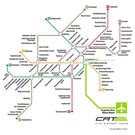 Vienna airport train map - Vienna airport train station map (Austria)