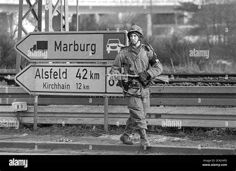 NATO exercises in Germany, US Army soldiers (January 1985 Stock Photo ...