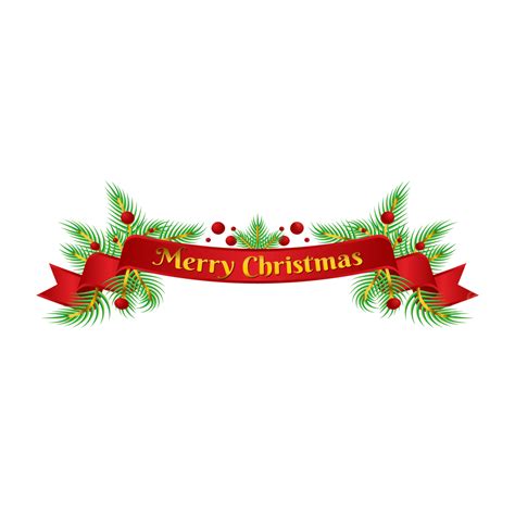 Merry Christmas Banner Vector Design Images, Merry Christmas Banner Png ...