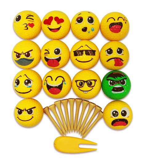 Set of Emoji Golf Balls Perfect for Gifts - Emoji Galore