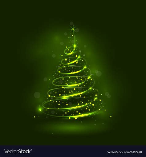 Shining christmas tree the magic christmas tree vector image on ...