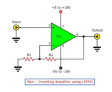 Simple LM741 circuits – Electronic projects circuits