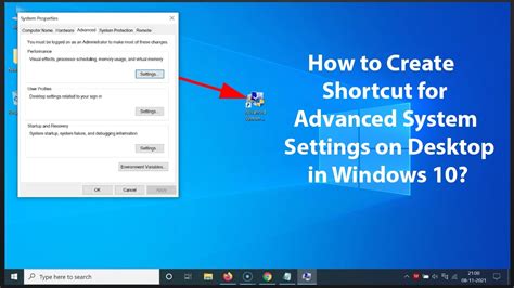 How to Create Shortcut for Advanced System Settings on Desktop in ...