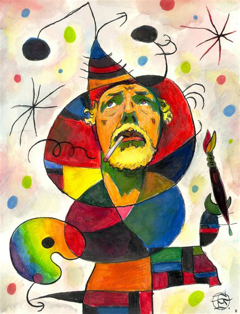 "Self-Portrait a la Joan Miró: The Path of Temptation" Original Work on ...