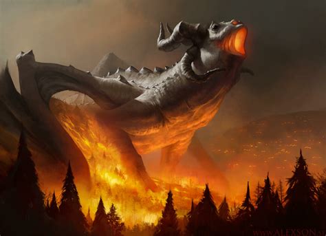 Dragon fire by Alexander Forssberg : r/ImaginaryMonsters