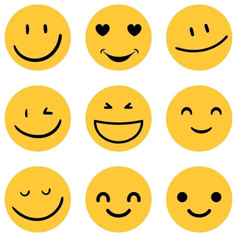 Happy face emoji 18991551 Vector Art at Vecteezy