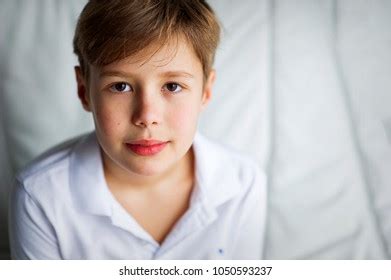 Portrait Boy White Shirt White Background Stock Photo 1050593237 | Shutterstock