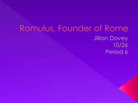 PPT - Romulus, Founder of Rome PowerPoint Presentation, free download ...