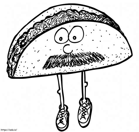 Funny Taco coloring page