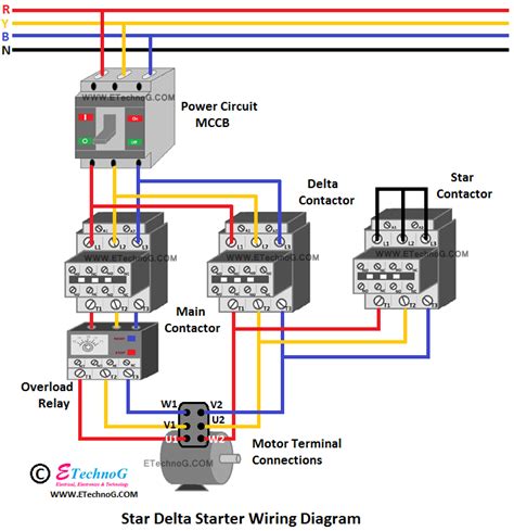 Star Delta Starter Connection Diagram and Wiring - ETechnoG