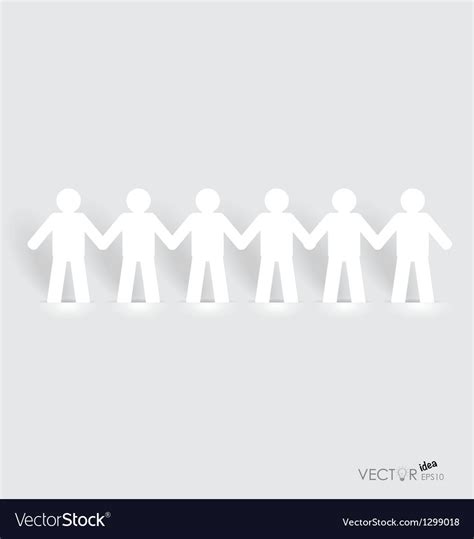 Social network concept people cut out of paper Vector Image