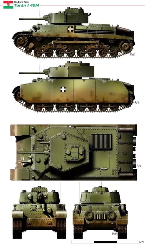 40M Turan I , Hungarian medium Tank WW II Mecha Tanks, Guerra Anime ...