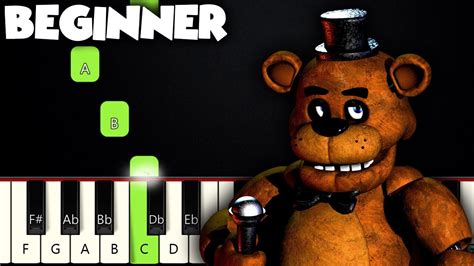 Five Nights at Freddy's Song | BEGINNER PIANO TUTORIAL + SHEET MUSIC by Betacustic Acordes ...