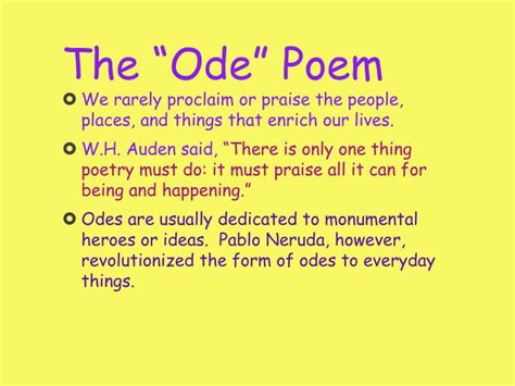 PPT - The “Ode” Poem PowerPoint Presentation, free download - ID:1972118