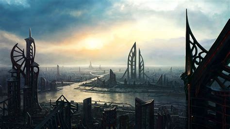 City Of Retribution - Science Fiction Cities Wallpaper Image